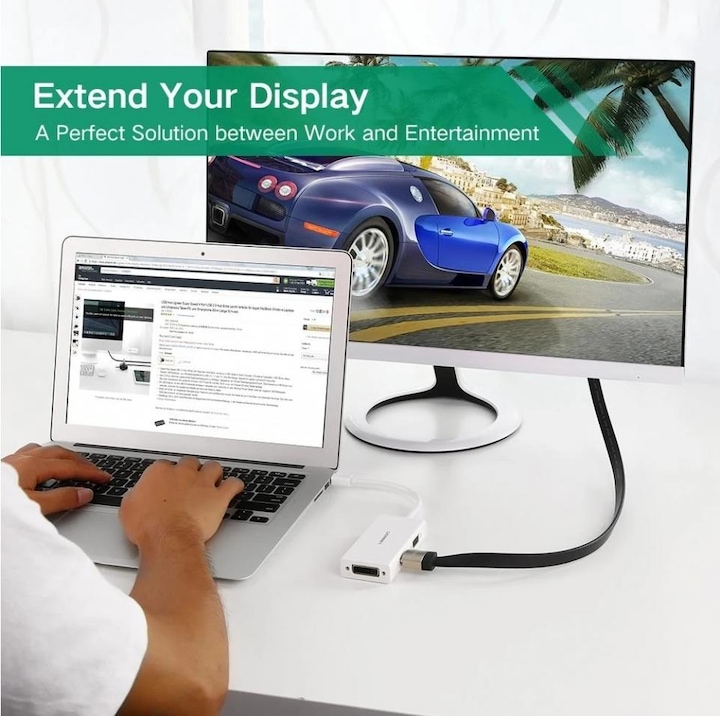 Produktbild Ugreen Mini Display Port auf HDMI, VGA und DVI Adapter (Mini DP, DVI)