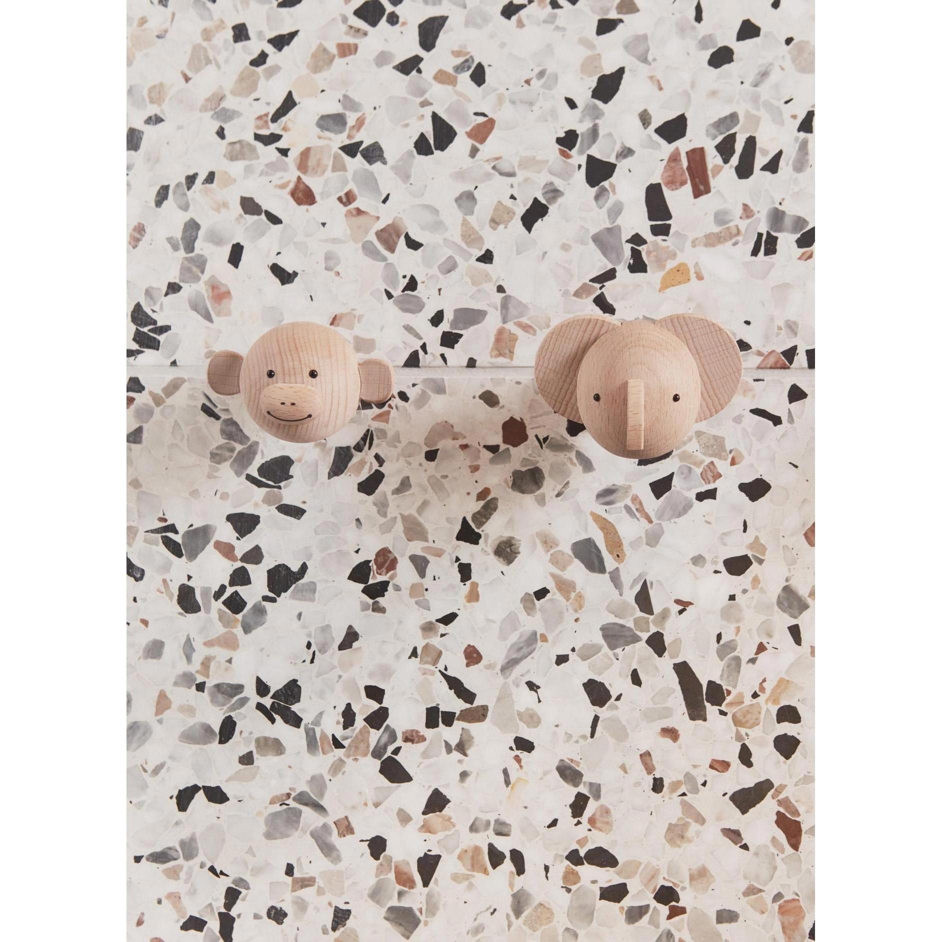 Thumbnail - Oyoy, Garderobe + Kleiderhaken, Wandhaken Monkey 7 cm, Nature