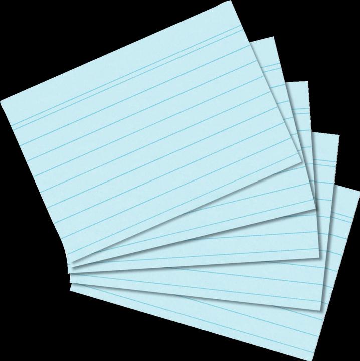 Produktbild Herlitz Karteikarten, DIN A8, liniert, blau (A8, 170 g/m², 100 x)