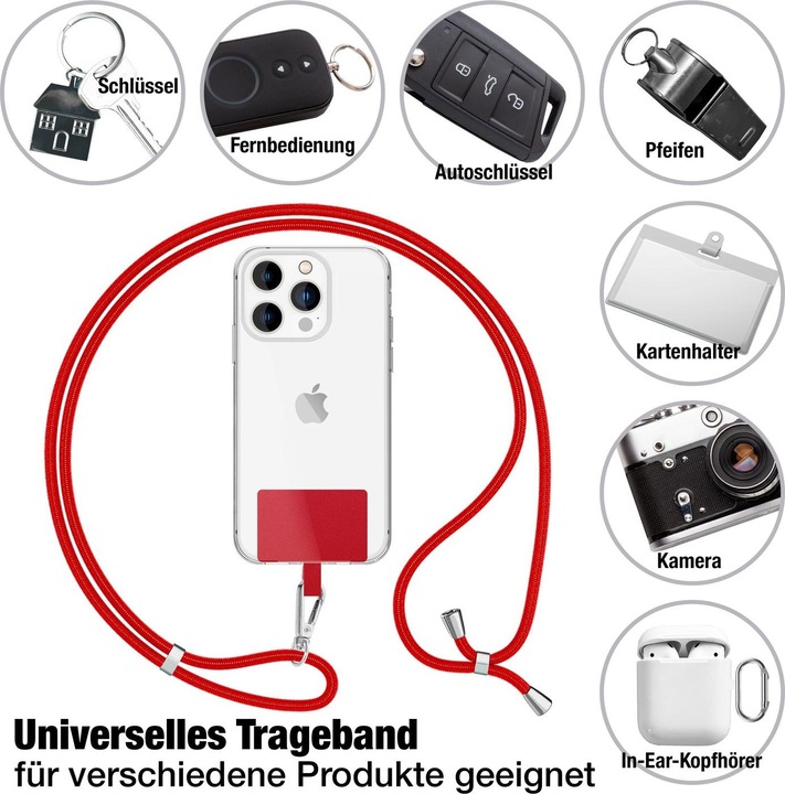 Productafbeelding Nalia Universele mobiele telefoonketting met pad