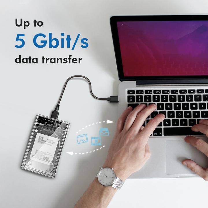 Productafbeelding LogiLink Harde schijf behuizing 2,5", HDD/SSD, USB 3.0, zonder gereedschap (2.5")