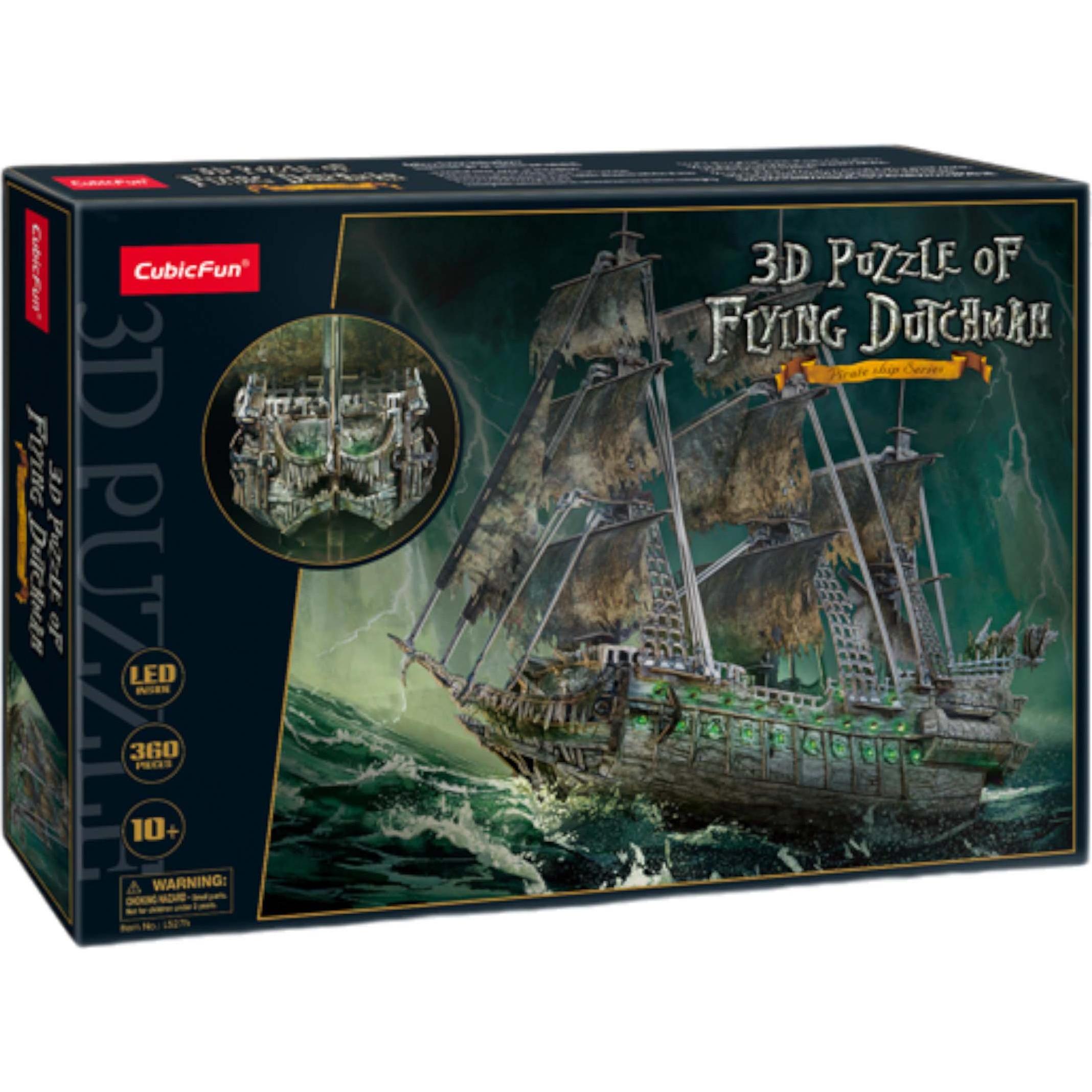 Cubicfun CUBIC FUN 3D Puzzle mit LED "Fliegender Holländer" (360 Teile)