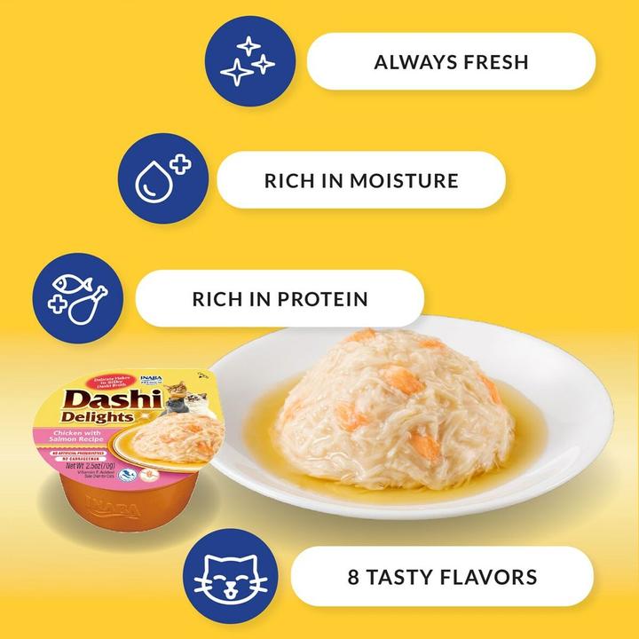 Produktbild Inaba Dashi Delights chicken tuna & scallop bouillon - cat treat - 70g (Adult, 1 Stk., 70 g)