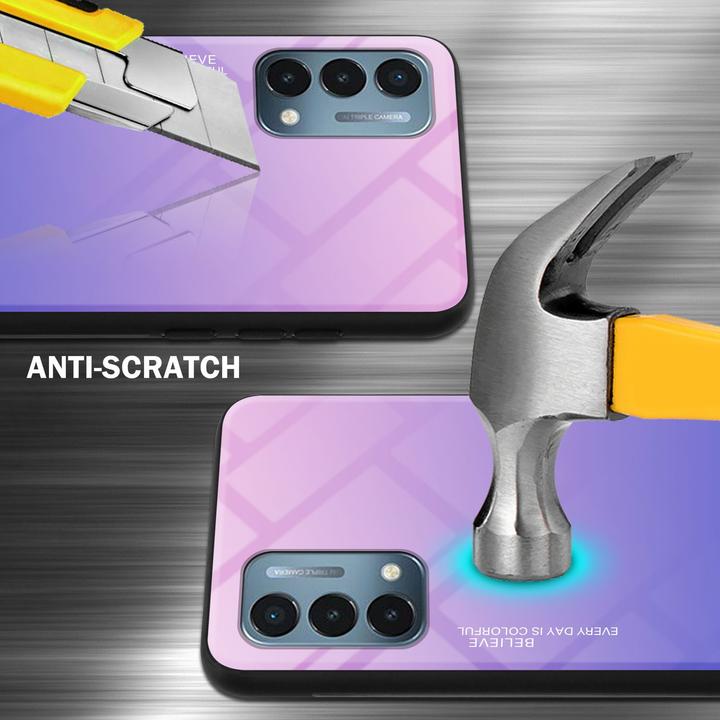 Actual product image Cadorabo TPU 2 colors glass envelope (OnePlus North N200 5G)