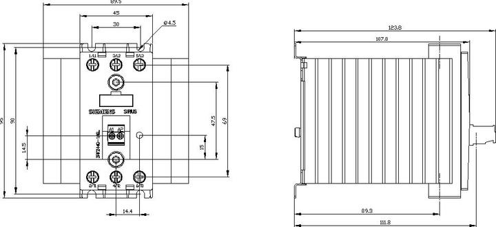Produktbild Siemens 3-phasiges Halbleiterschütz 3RF24 3RF2440-1AB45