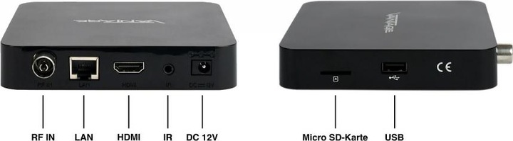 Image du produit Vantage VT-96 T2 Récepteur DVB-T2 Fonction d'enregistrement Norme allemande H - H.265 - HEVC (DVB-T2)