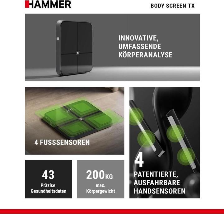 Actual product image Hammer Fitness Body Screen TX (200 kg)