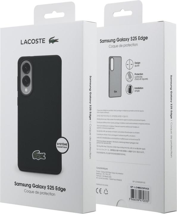 Actual product image Samsung Coque Magnétique Petit Piqué Lacoste Coloris Sinople Pour Galaxy S25 Edge Gp-Lc (Samsung Galaxy S25 Edge)