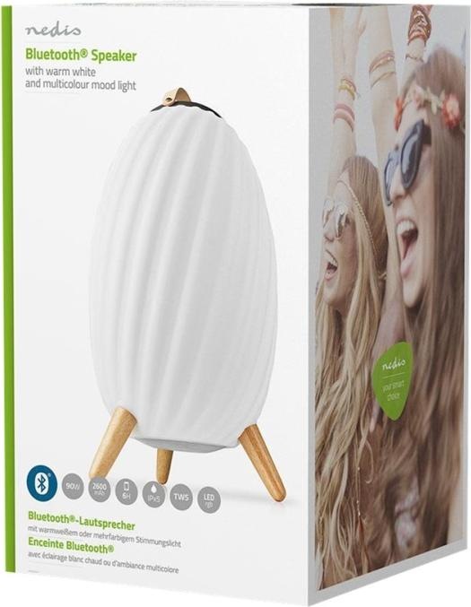 Actual product image Nedis SPBT35810WT Speaker White (3 h, Rechargeable battery operated)