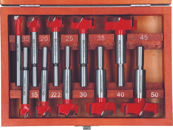 Actual product image OK-Line Forstner drill set TC 10-50mm OKLINE (50 mm, 22.2 mm, 45 mm, 40 mm, 30 mm, 10 mm, 20 mm, 15 mm, 35 mm, 25 mm)