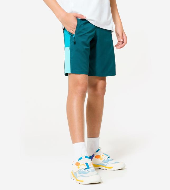 Produktbild Decathlon Shorts Sporthose Kinder atmungsaktiv - grün/türkis