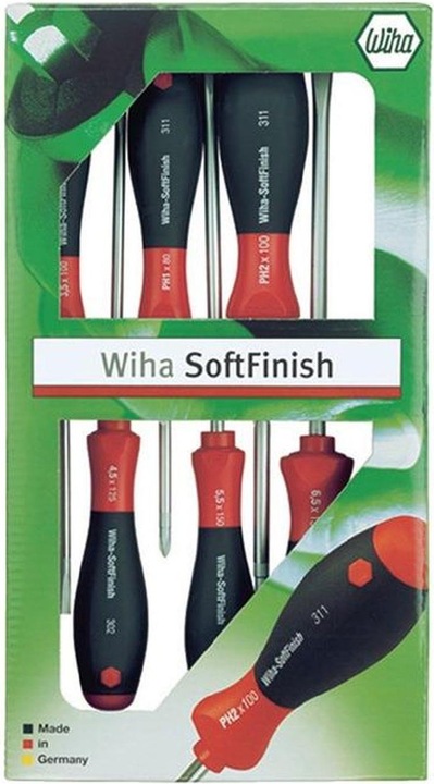 Actual product image Wiha Screwdriver set (Slotted screws, Pozidriv cross recess (PZ))