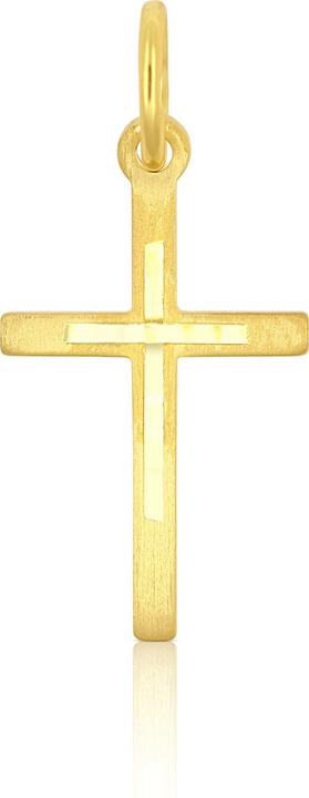 Image du produit Muau Pendant cross or jaune 750, 21x10mm (Or jaune 750/18K)