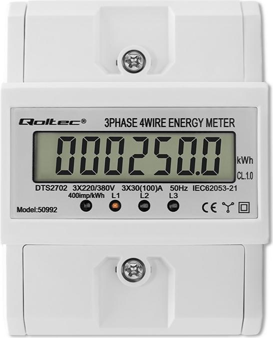 Produktbild Qoltec Dreiphasen-Elektronikzähler