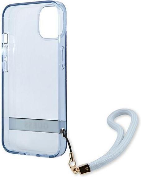 Actual product image Guess GUHCP13SHTSGSB iPhone 13 mini 5.4" niebieski/blue hardcase Translucent Staple (Apple iPhone 13 mini)