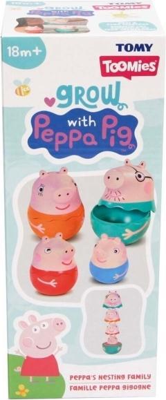Produktbild Tomy Toomies E73526 Family-Nesting Daddy, Mummy & Peppa Pig George Rattle 18+ Months-Pouring Baby Ba