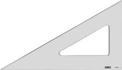 Image du produit Triangle à dessin, hypoténuse : 577 mm, 60 degrés (57.70 cm, Matières plastiques)