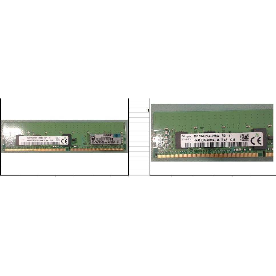 HPE 8GB PC4-2666V-R, registered (1 x 8GB, 2666 MHz, DDR4-RAM, R-DIMM), RAM