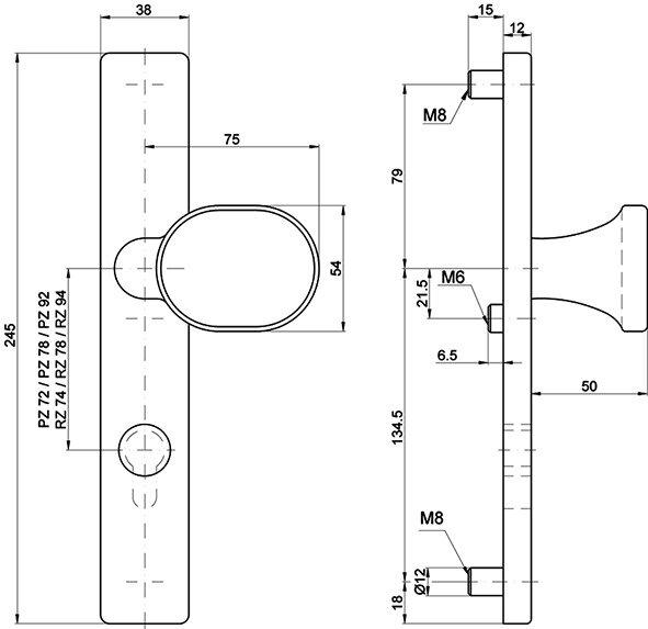Produktbild MSL Knopfschilder 5972 (Türknopf)