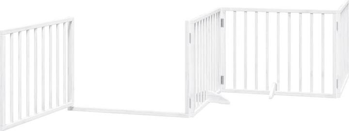 Produktbild vidaXL Hundetor mit Tür Absperrgitter Hunde Schutzgitter Faltbar 9-tlg. Holz (50 cm)