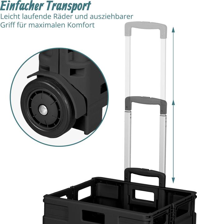 Produktbild Relaxdays Einkaufstrolley klappbar