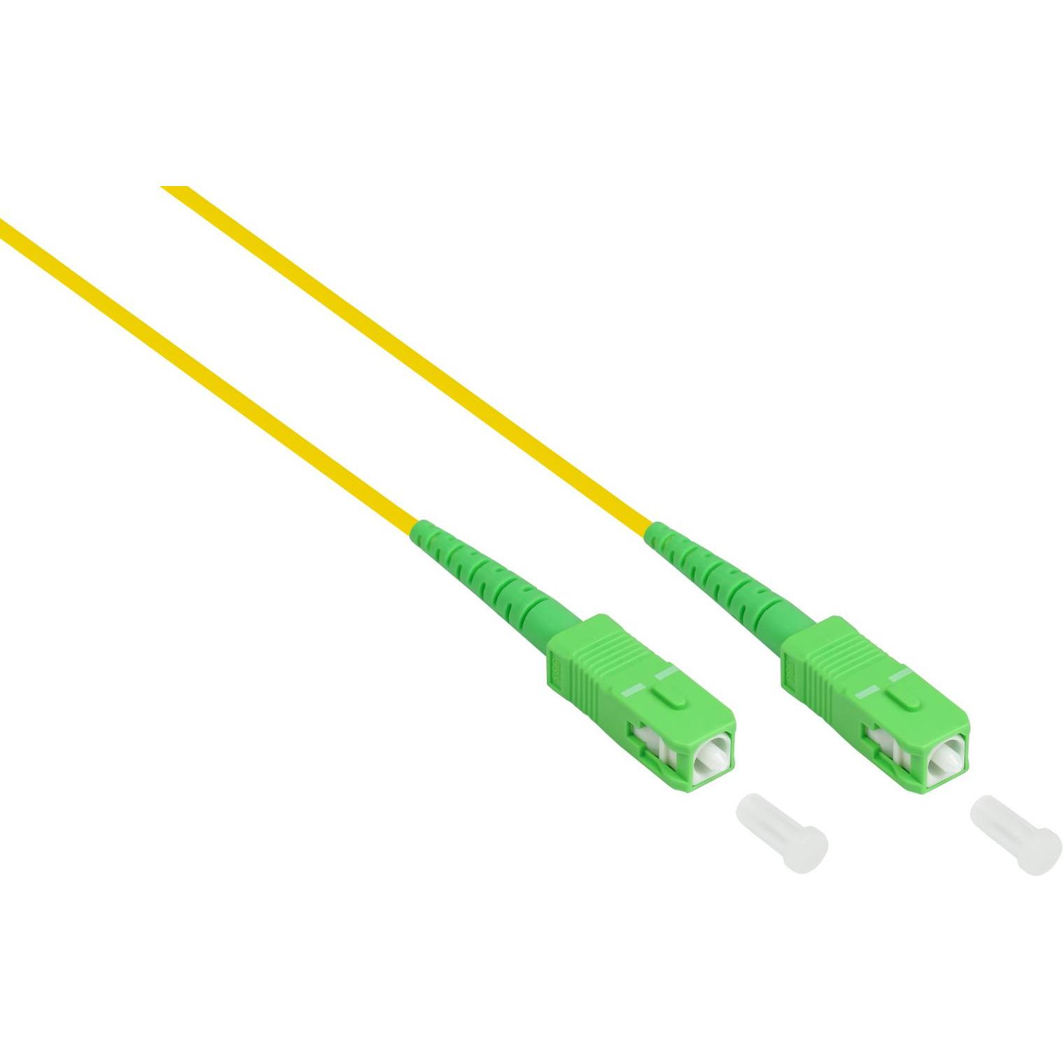 Good Connections OS2 LWL Kabel - Simplex - Stecker SC (APC) an SC (APC) - Singlemode 9/125 - Lichtwe (CAT6, 0.50 m), Net...