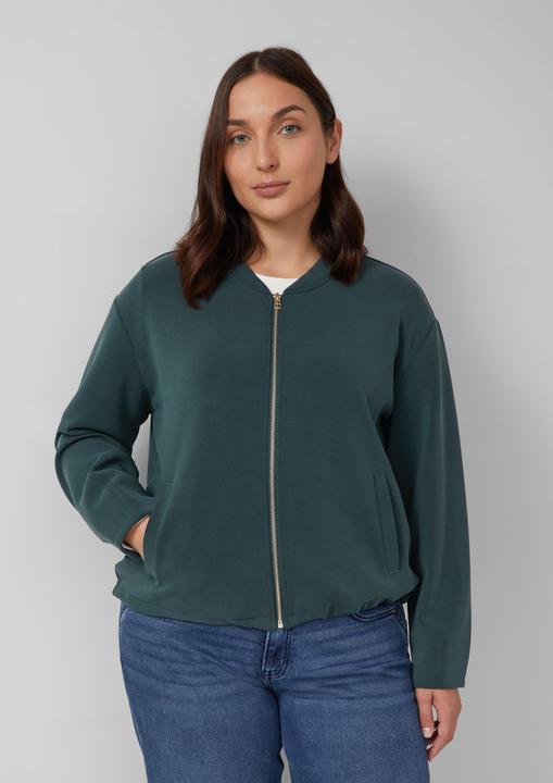 Produktbild s.Oliver Sweatshirt Jacke Oversized Scuba-Jacke mit verstellbarem Saum (46)