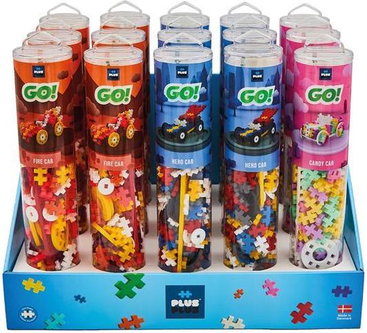 Actual product image Plus-Plus Display creative building blocks vehicles