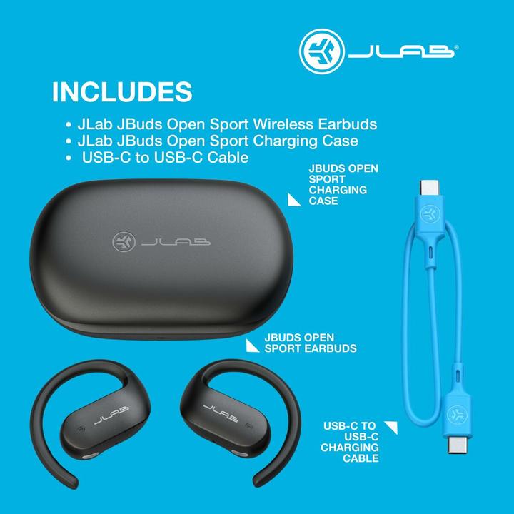 Actual product image JLab Audio JBuds Open Sport (ANC, 9 h, Wireless)
