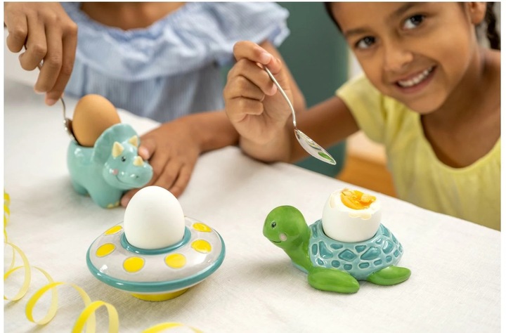 Immagine prodotto Leonardo Portauovo per bambini Avventura UFO, Giallo/Turchese/Bianco (1 x)