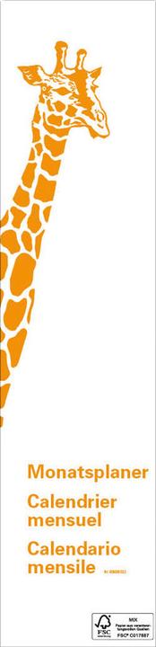 Image du produit Calendrier girafe (12 x 55 cm, Non contraignant)