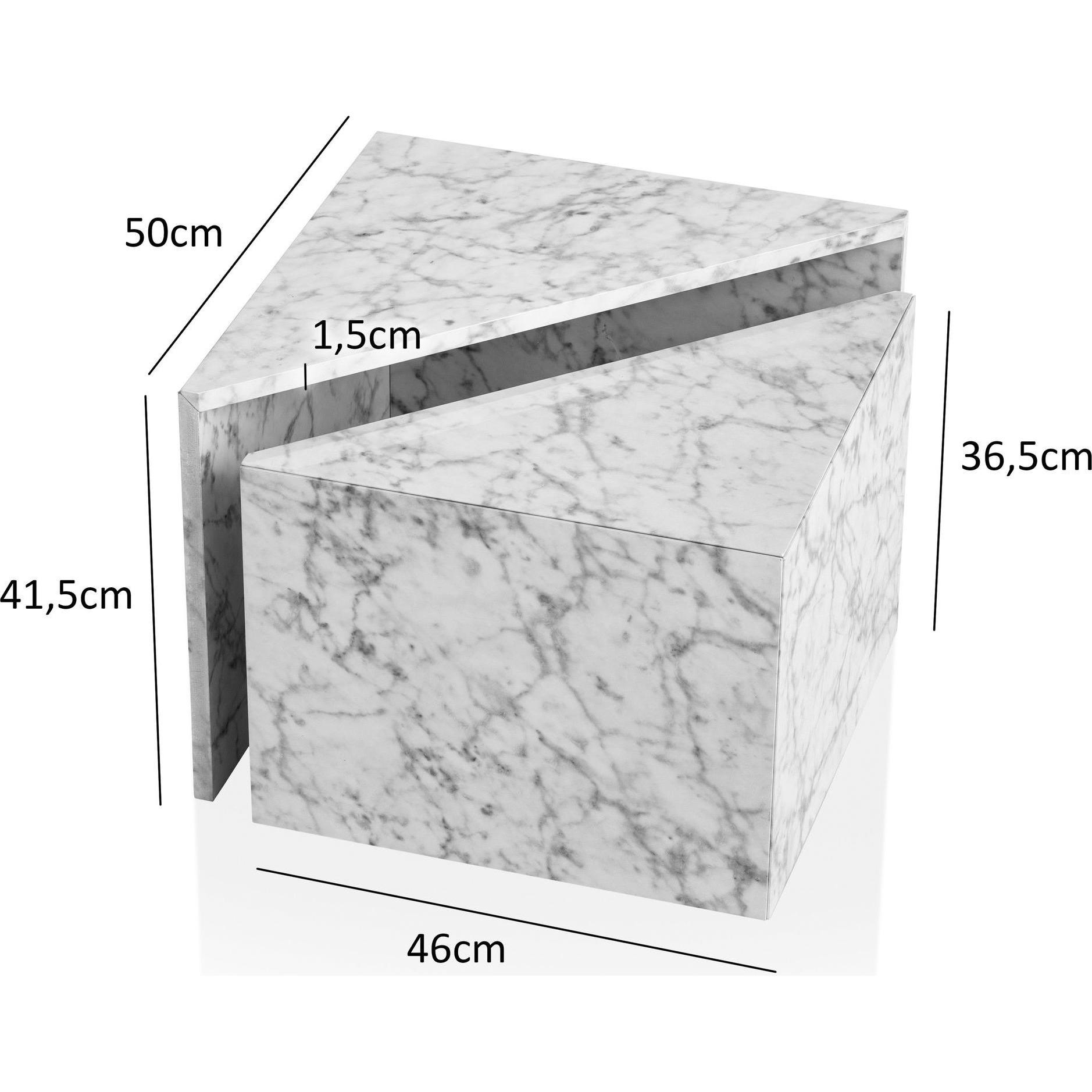 Thumbnail - Wohnling, Couchtisch + Beistelltisch, Ethan (50 x 50 x 42 cm)