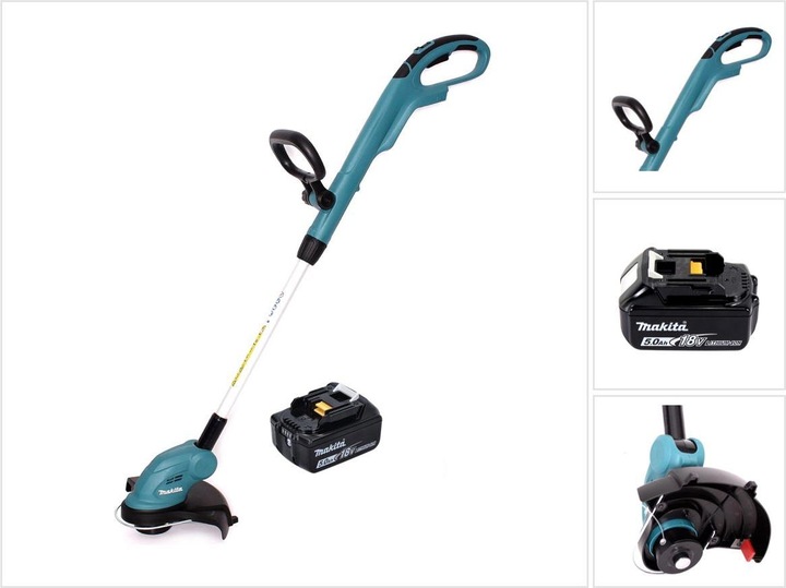 Actual product image Makita DUR 181 T1 Battery lawn trimmer 18 V 260 mm + 1x battery 5.0 Ah - without charger (Plastic knives)
