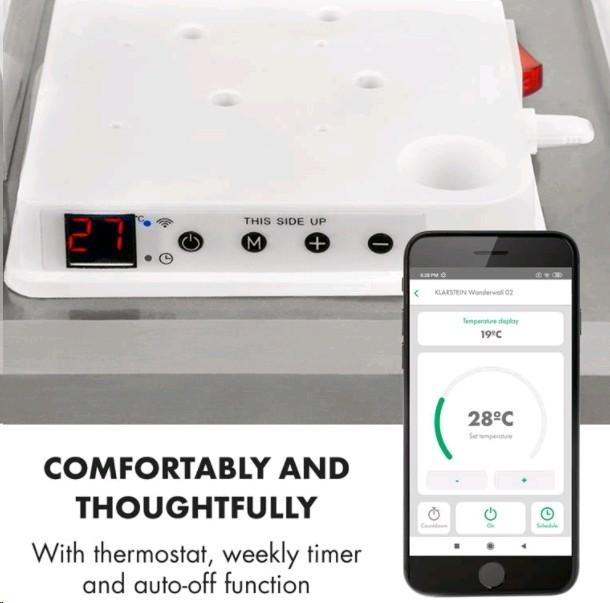 Immagine prodotto Klarstein Wonderwall Smart Infrarood Verwarming elettrico - 60 X 100 Cm - 600W - Ir Comfortheat - (600 W)