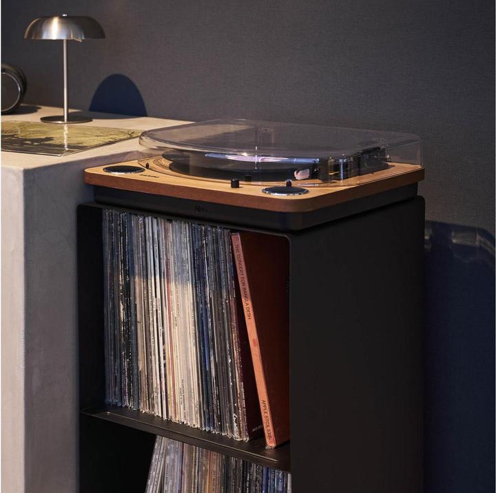 Actual product image Yamazaki 2-stöckiges Schallplatten-Regal mit Rollen TOWER (40 x 40 x 73.30 cm)
