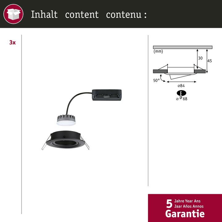 Produktbild Paulmann Einbauleuchte Nova Plus Set (470 lm)
