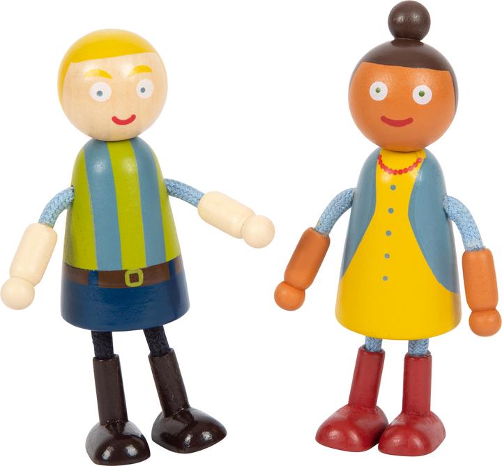 Actual product image small foot Bending Doll Family with Wheelchair