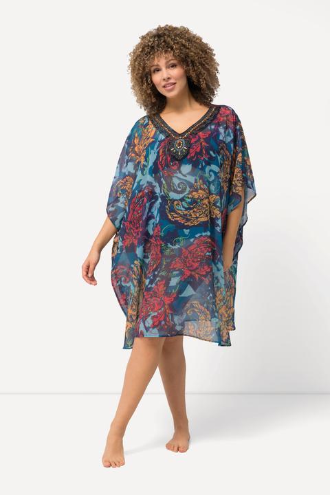 Produktbild Ulla Popken Tunika, bedruckt, Oversized, V-Ausschnitt, Halbarm (58, 60, 62)