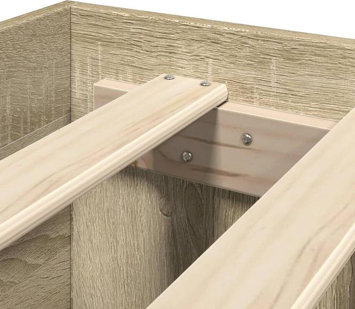 Actual product image vidaXL Bed frame with headboard (140 x 190 cm)