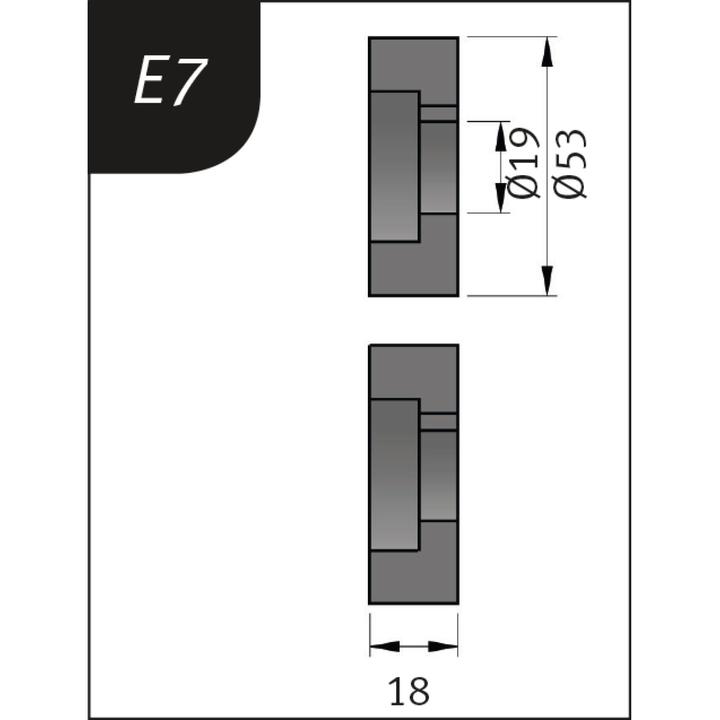 Actual product image Metallkraft Bending roller set type E7, Ø 53 x 19 x 18 mm
