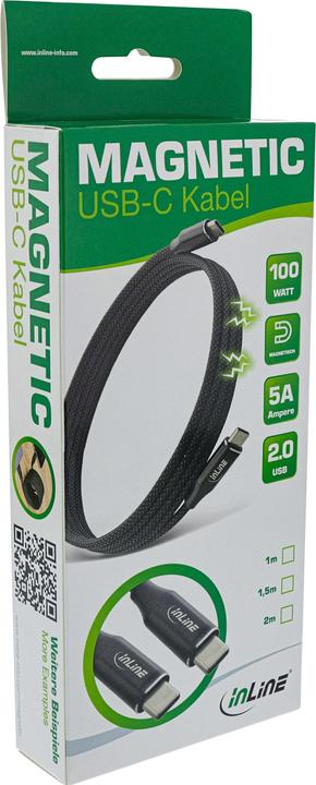 Produktbild InLine Magnetic USB-C Kabel (1 m, USB 2.0)