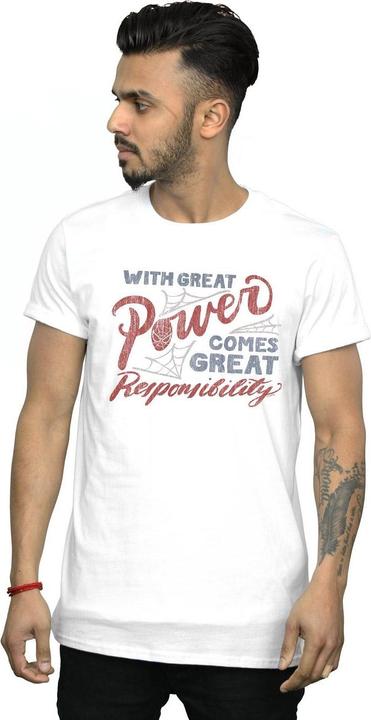 Actual product image Mens Spider-Man Great Responsibility T-Shirt (L)