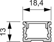 Immagine prodotto L&S Profili per montaggio esterno LED Basilea con diaframmi