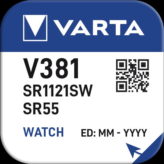 Produktbild Varta V381 / SR1121SW - 10 Knopfzellen (10 Stk., SR55, 49 mAh)