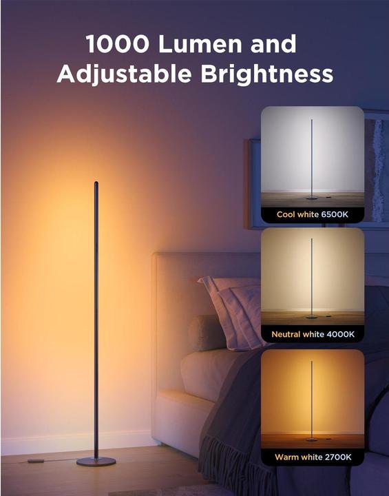Productafbeelding Govee RGBICW Floor Lamp With Matter, H8076C13 (2200 lm)