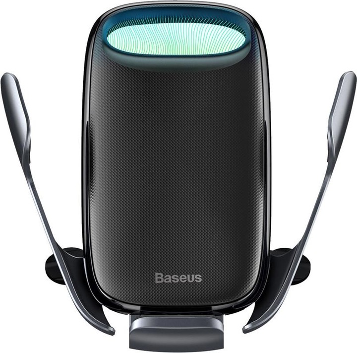 Actual product image Baseus Milky Way gravity car mount with Qi 15W induction charger black