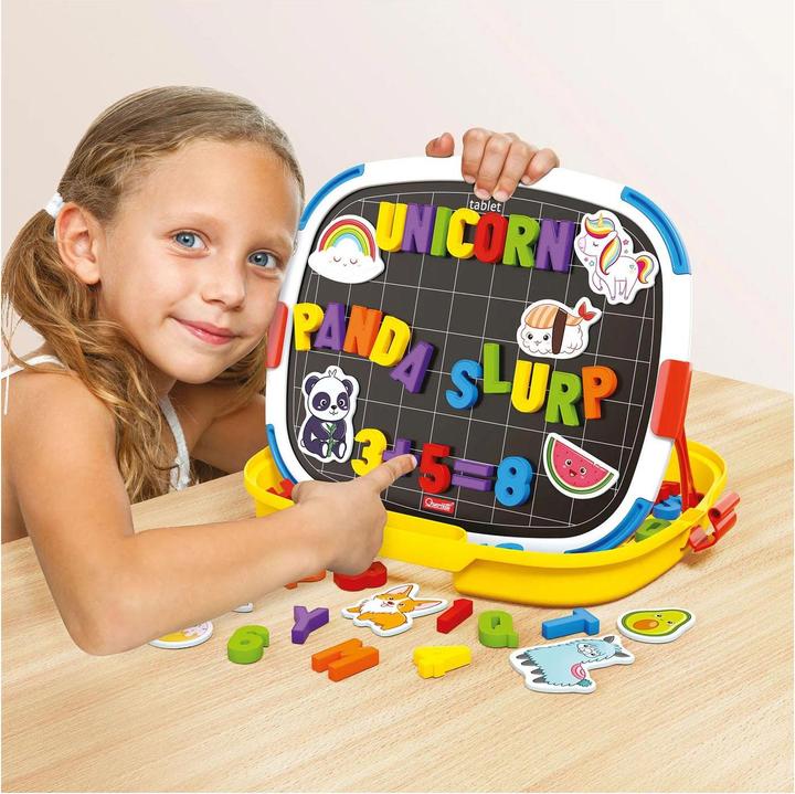 Produktbild Quercetti Magnettablett Buchstaben und Zahlen
