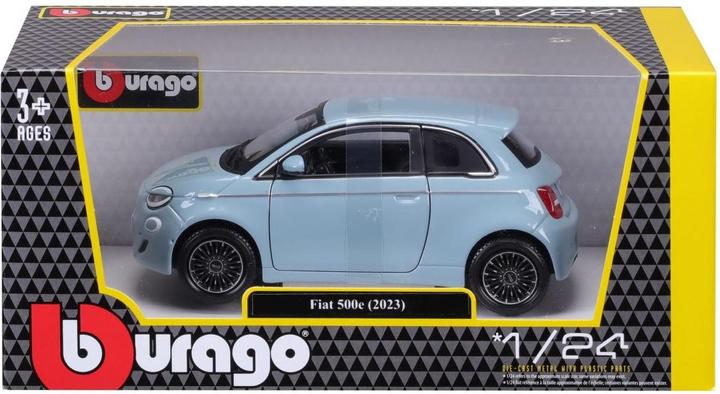 Produktbild Bburago Fiat 500e 1/24 blau