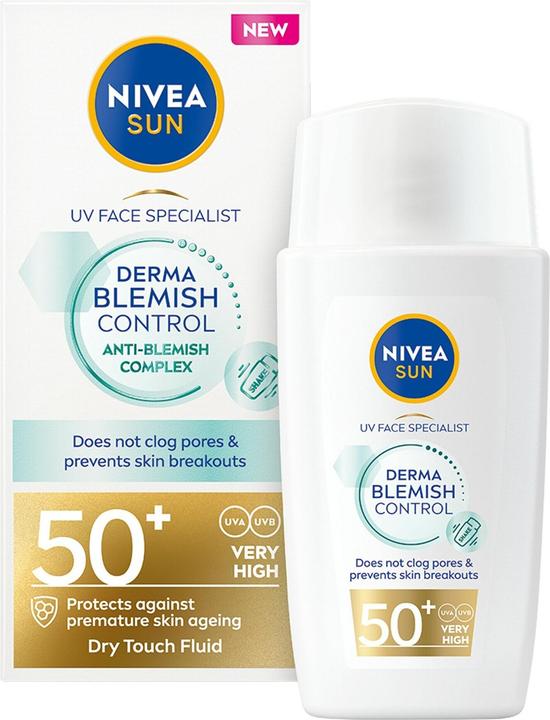 Produktbild NIVEA UV Face Specialist Derma Skin Clear (Sonnencreme Gesicht, SPF 50, 40 ml)