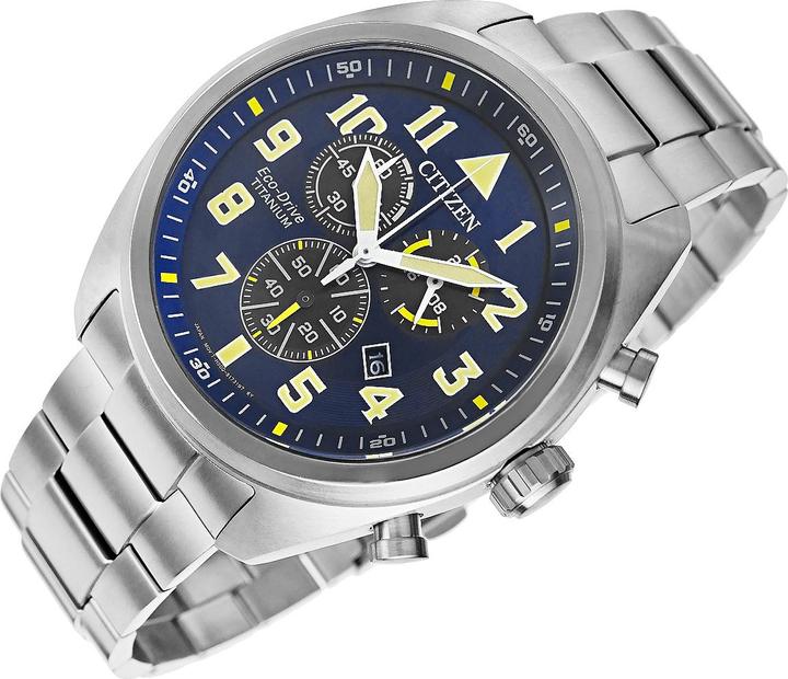Immagine prodotto Citizen AT2480-81L Cronografo Eco-Drive Super Titanio 43 mm (Cronografo, 43 mm)